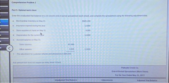 5 is optonal Prepare a post-closing trial batance. If an amount box