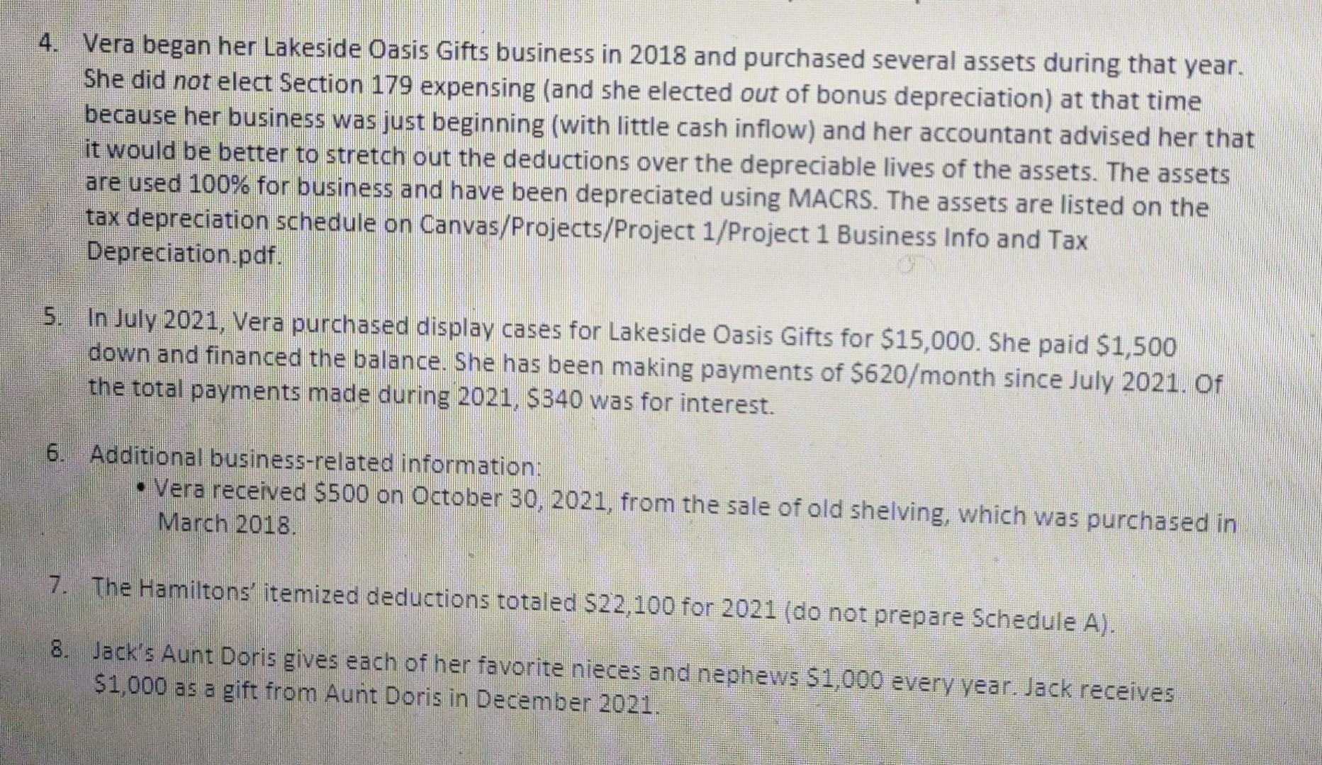 Nama(s) shown on retum Part 1 Election To Expense Certain Property Under
