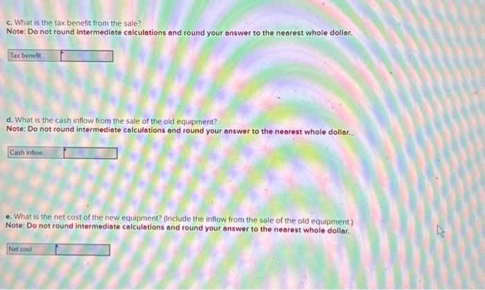 purchased a computerized measuring device two years ago for $72,000. The equipment