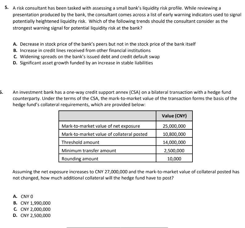 explained answers for each question. 1. A global bank possesses subsidiaries with