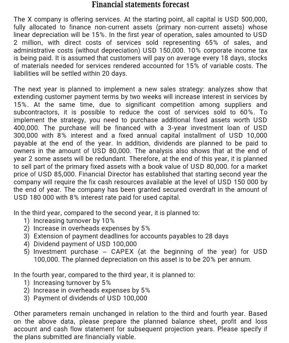 Based on the above data, please prepare the planned balance sheet,