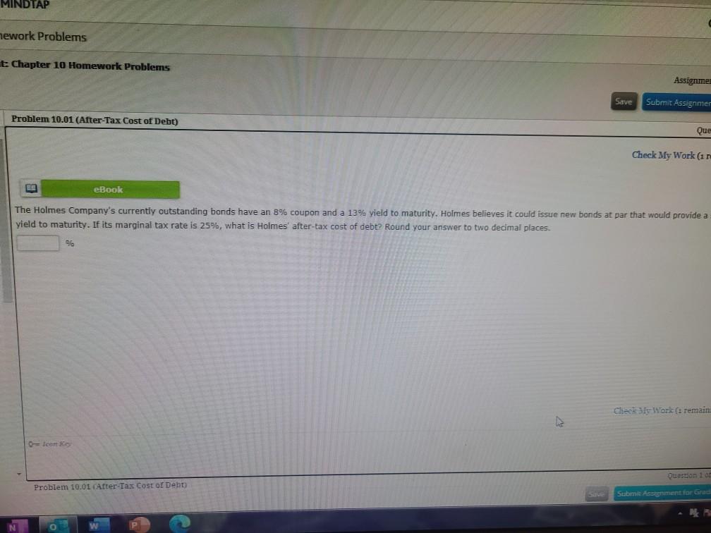 MINDTAP mework Problems t: Chapter 10 Homework Problems Assignmes Save Submit