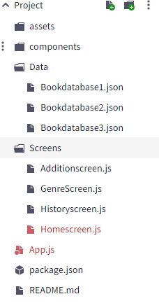 All this code is contained within the app.js but i need to