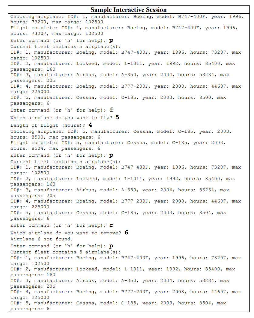 classes that are described in the previous section of this document. Any
