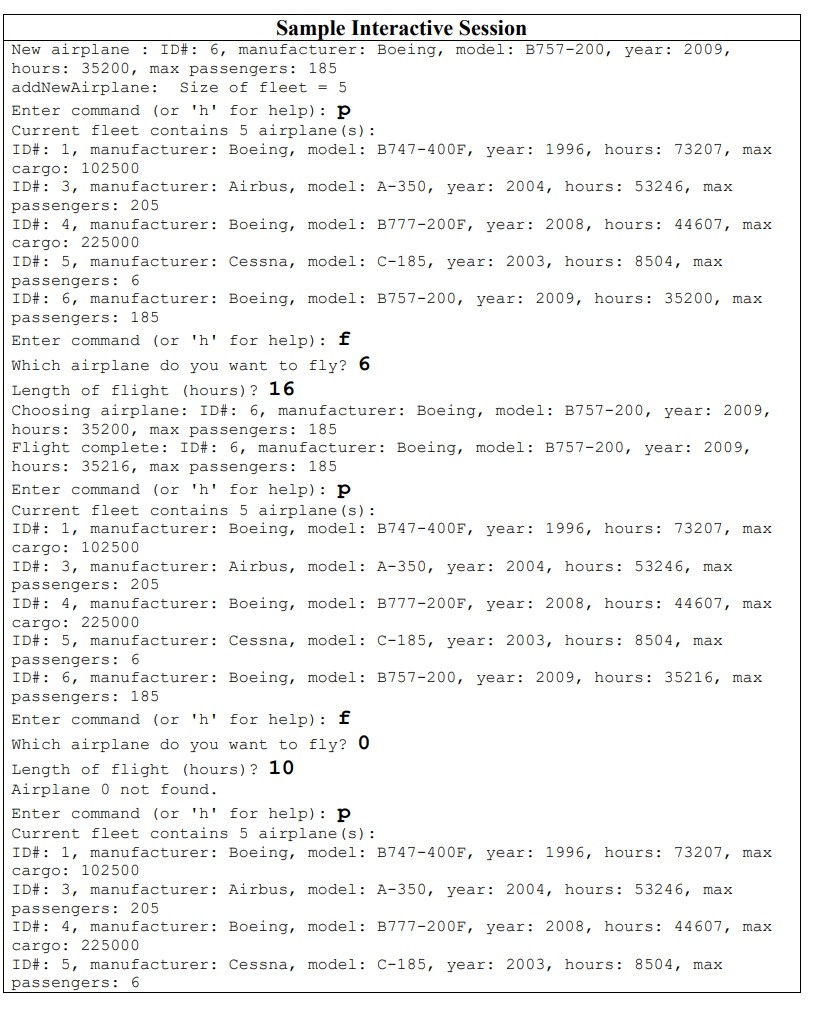 of ZERO. 2. The program must be organized as a "Command Loop"