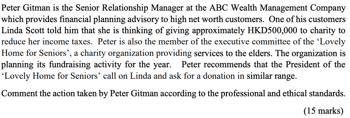  Peter Gitman is the Senior Relationship Manager at the ABC Wealth