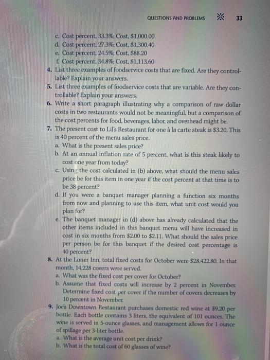 Round your answers to the nearest tenth of a percent. a. Cost,