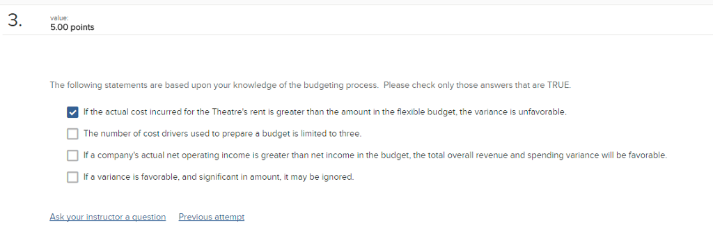 please help me A is incorrect!!! value: 5.00 points The following statements