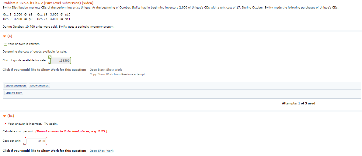 Please answer all. Will rate Problem 6-02A a, b1-62, (Part Level Submission)
