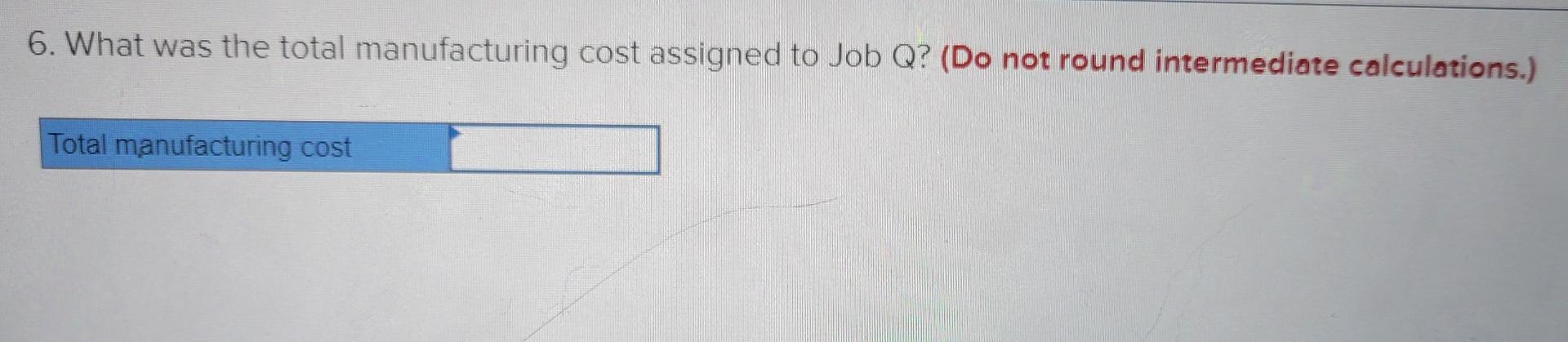 and for Jobs P and Q (all data and questions relate to