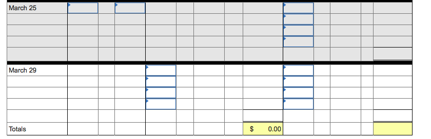 and 80 units from the March 25 purchase. Required information Problem 6-1A