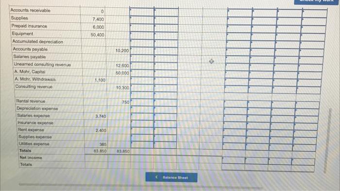 unadjusted balance in Prepaid insurance, and prepare the necessary adjusting entry, if