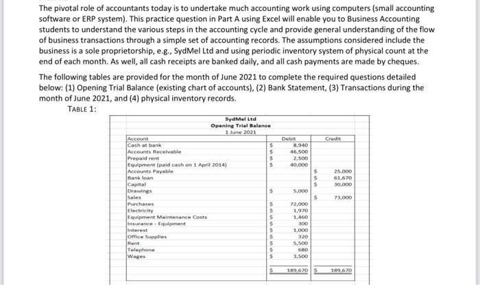 please solve every step every table i have in excel how can