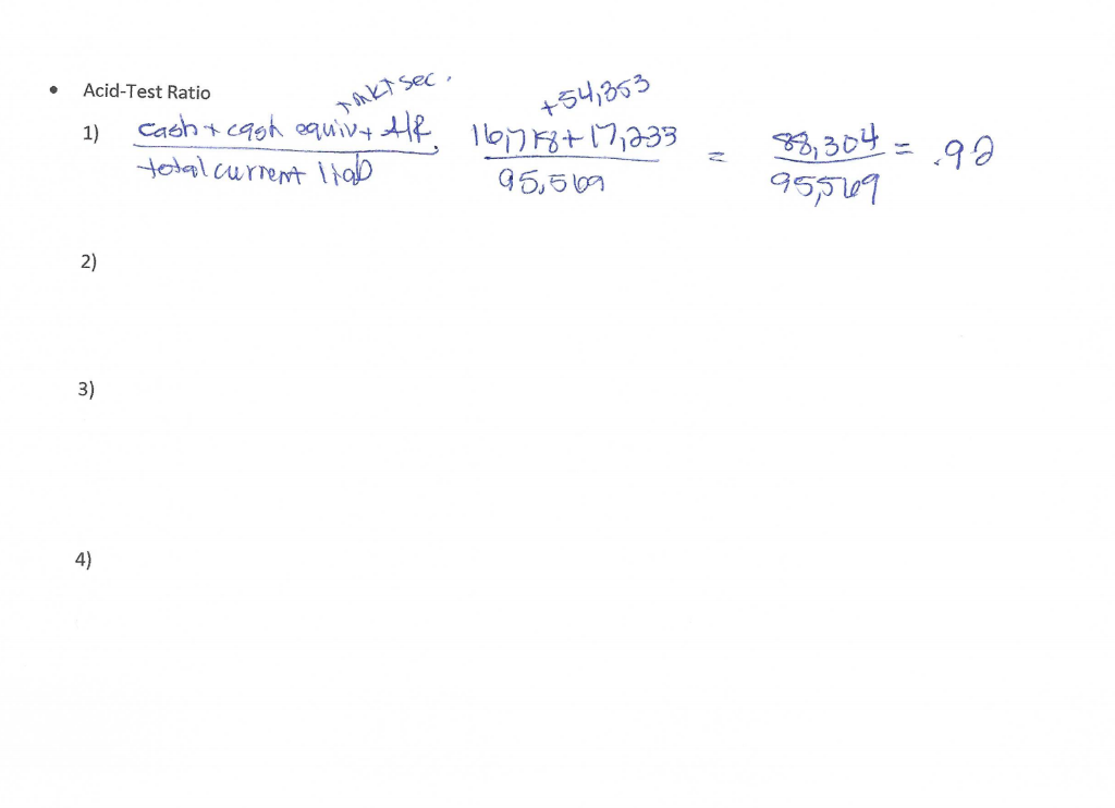 need to discuss which year has a better ratio and your reasoning