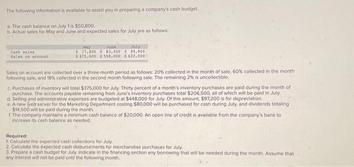 please help me solve the empty boxes The following information is