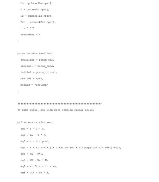 - Yn- WB, eqB =UCnWB/Y, eq 9=Pxi_pP[1]+(1xi_p)(1+markup)Cn. eq10 =Pi(P/P[1]1). eq11 = YDn