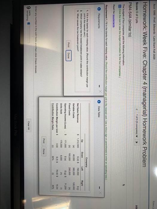 explain each stop please Acct 1090 - Prof. Edwards - Late Start