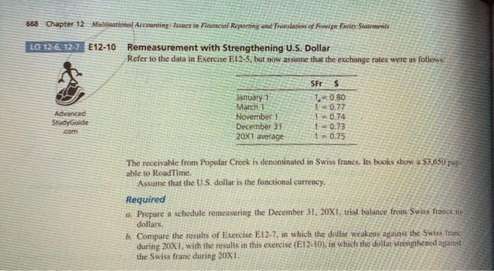  668 Chapter 12 Multivational Accounting, Issues in Financial Reporting and Translation