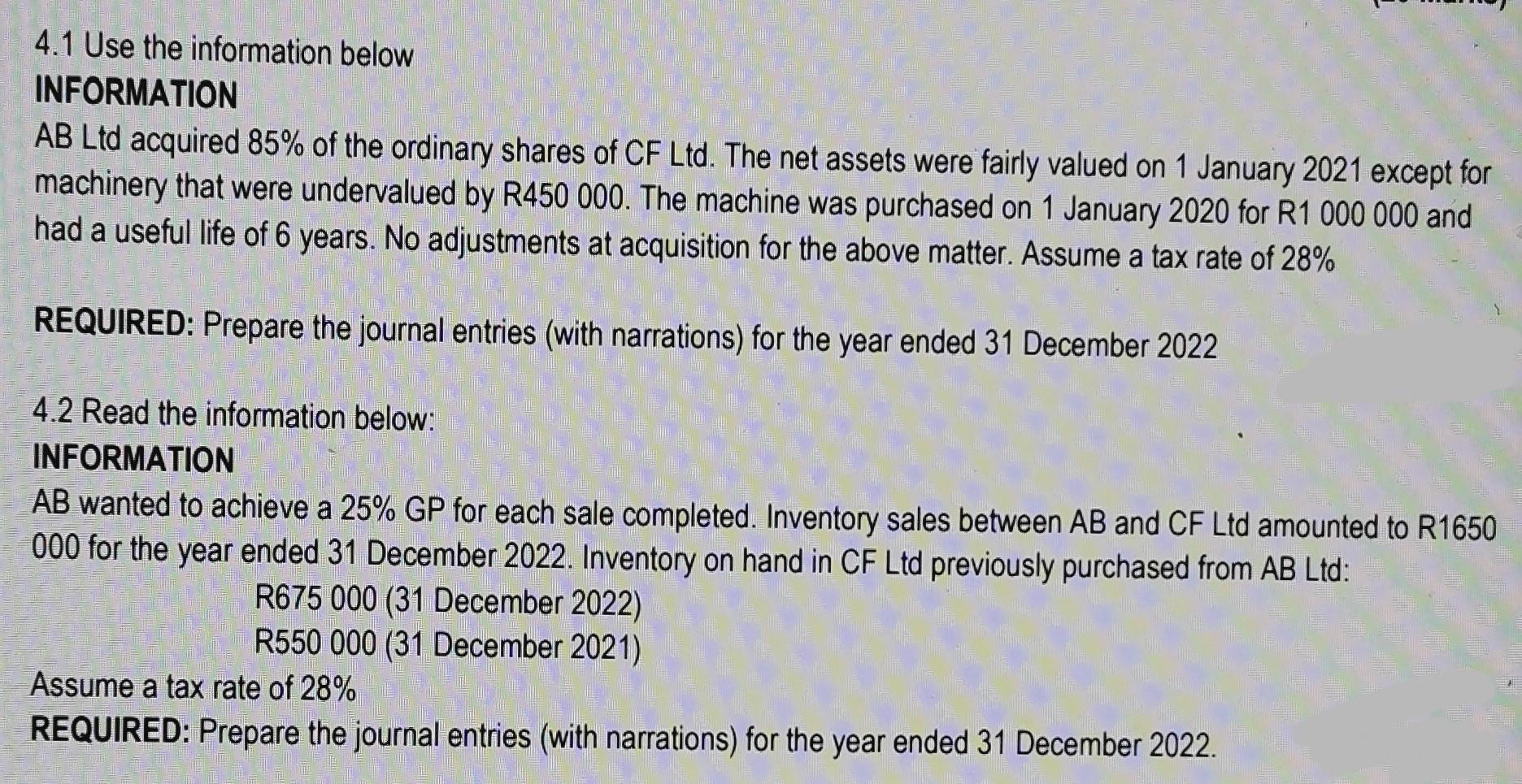 December 2021, the fair value was R445 000, costs to sell R100