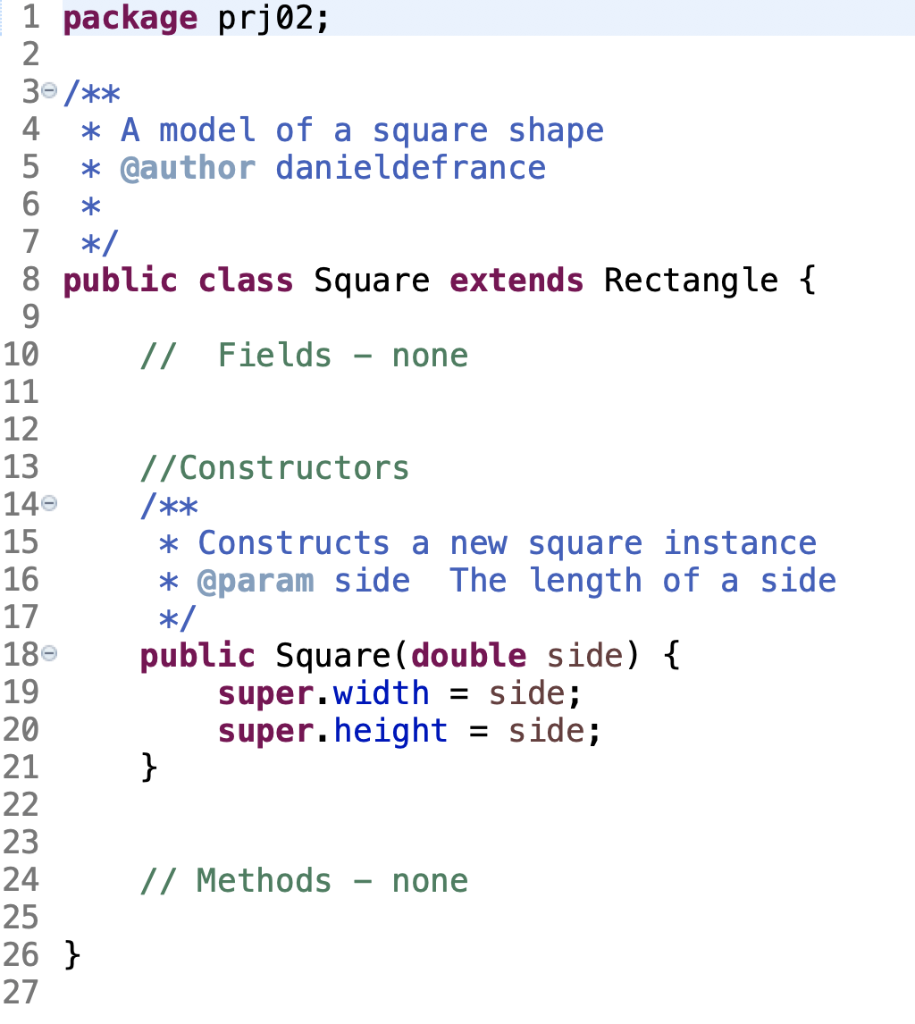 first three points... 1 point: Create an interface called Shape with three