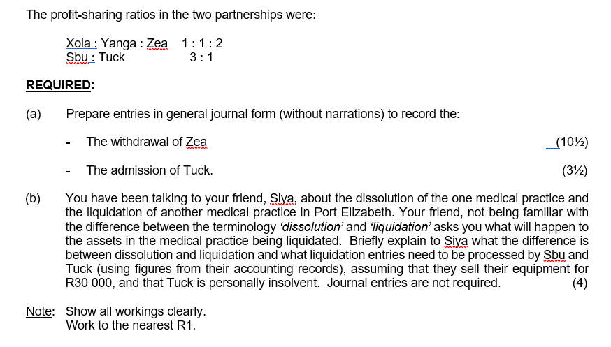 been in partnership for many years in a medical practice. Zea has