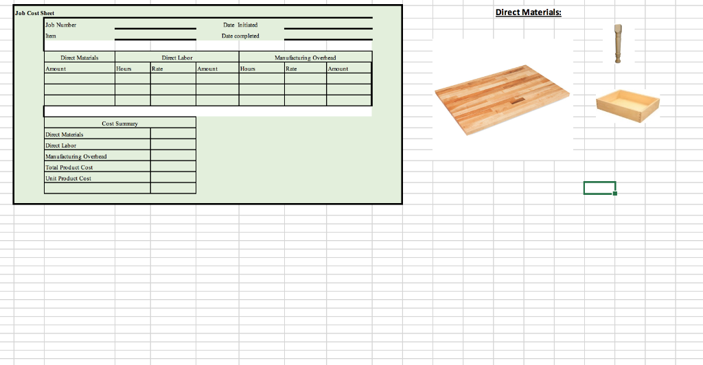 will design and build the tables. This is a no nail, no