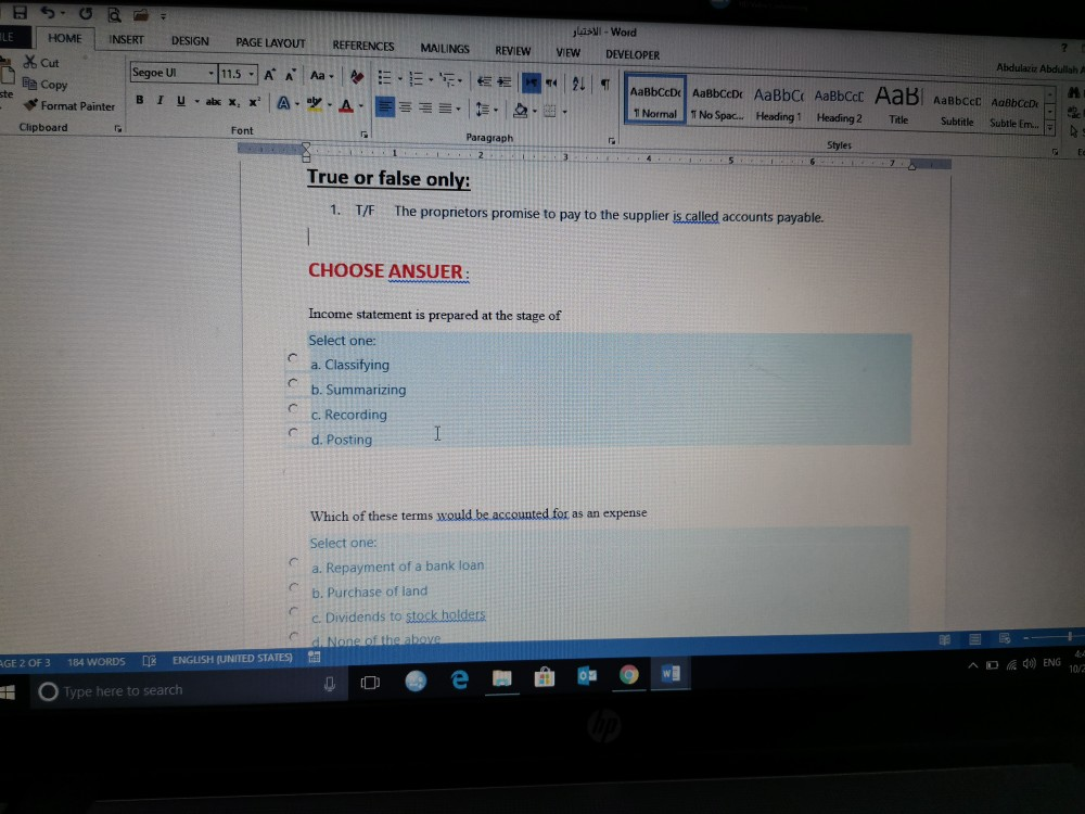 o ILE HOME INSERT Wael - DESIGN PAGE LAYOUT REFERENCES MAILINGS