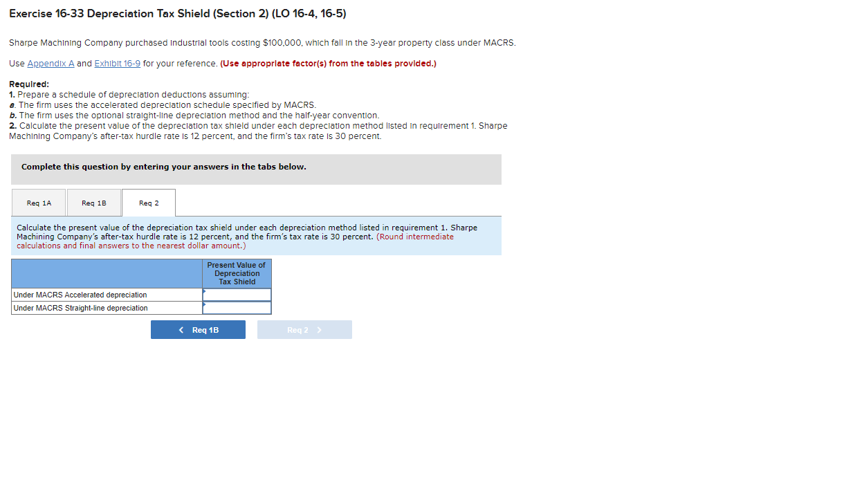 property class under MACRS. Use Appendix A and for your reference. (Use