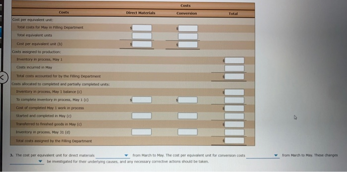 follows: Bal., 800 units, 30% completed: Direct materials (800 x $4.30) Conversion
