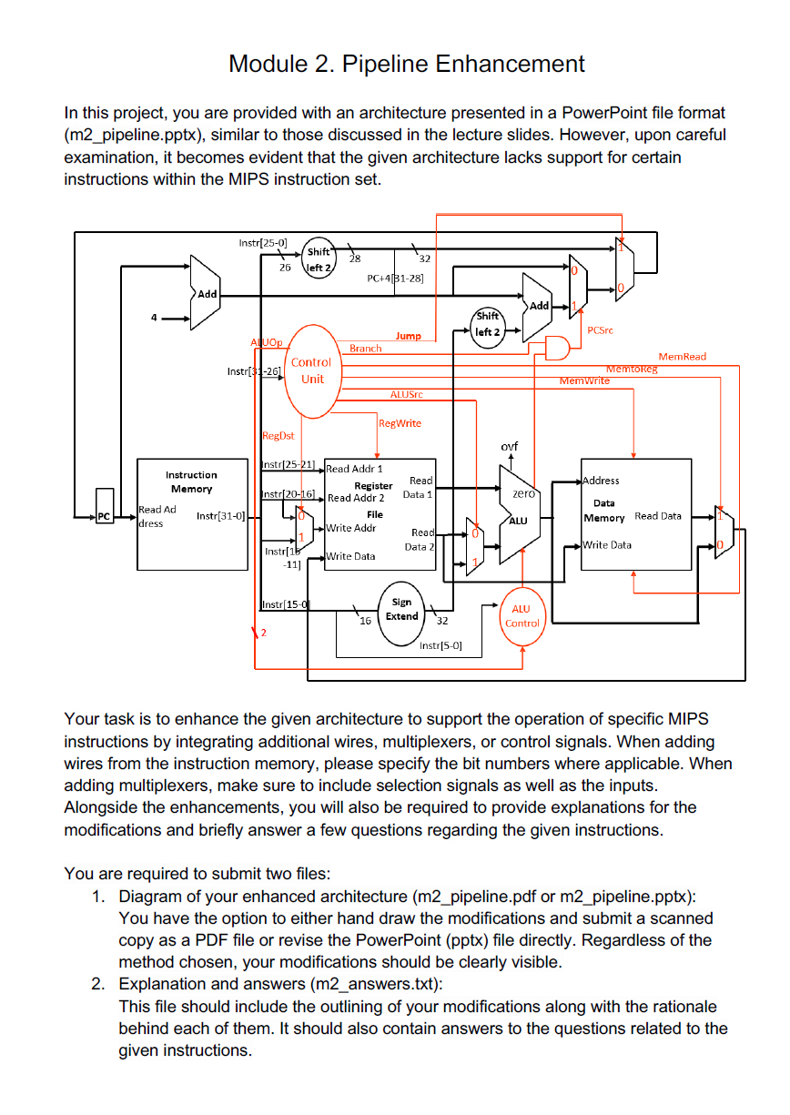  Module 2. Pipeline Enhancement In this project, you are provided with