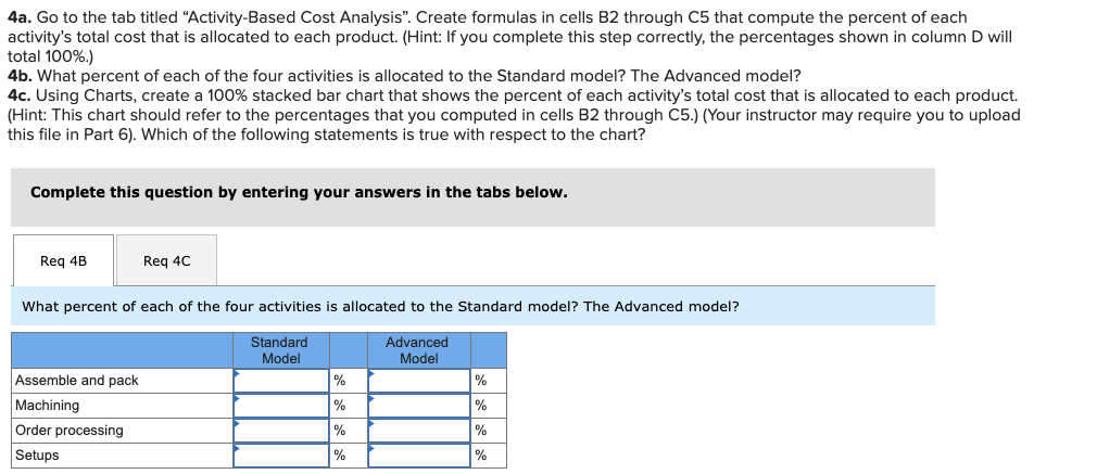 excel file. Please explain any answers, Thanks! Cary Company manufactures two models
