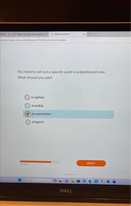  You need to call out a specific point in a dashboard