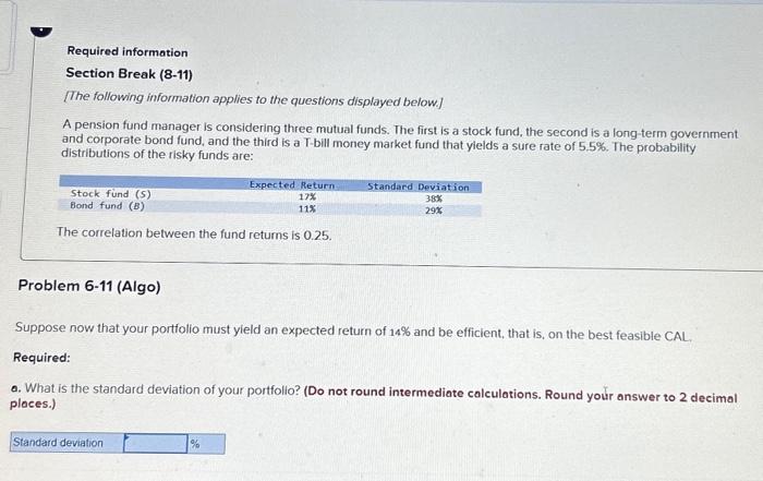 solve for a and b-2 Required information Section Break (8-11) [The following
