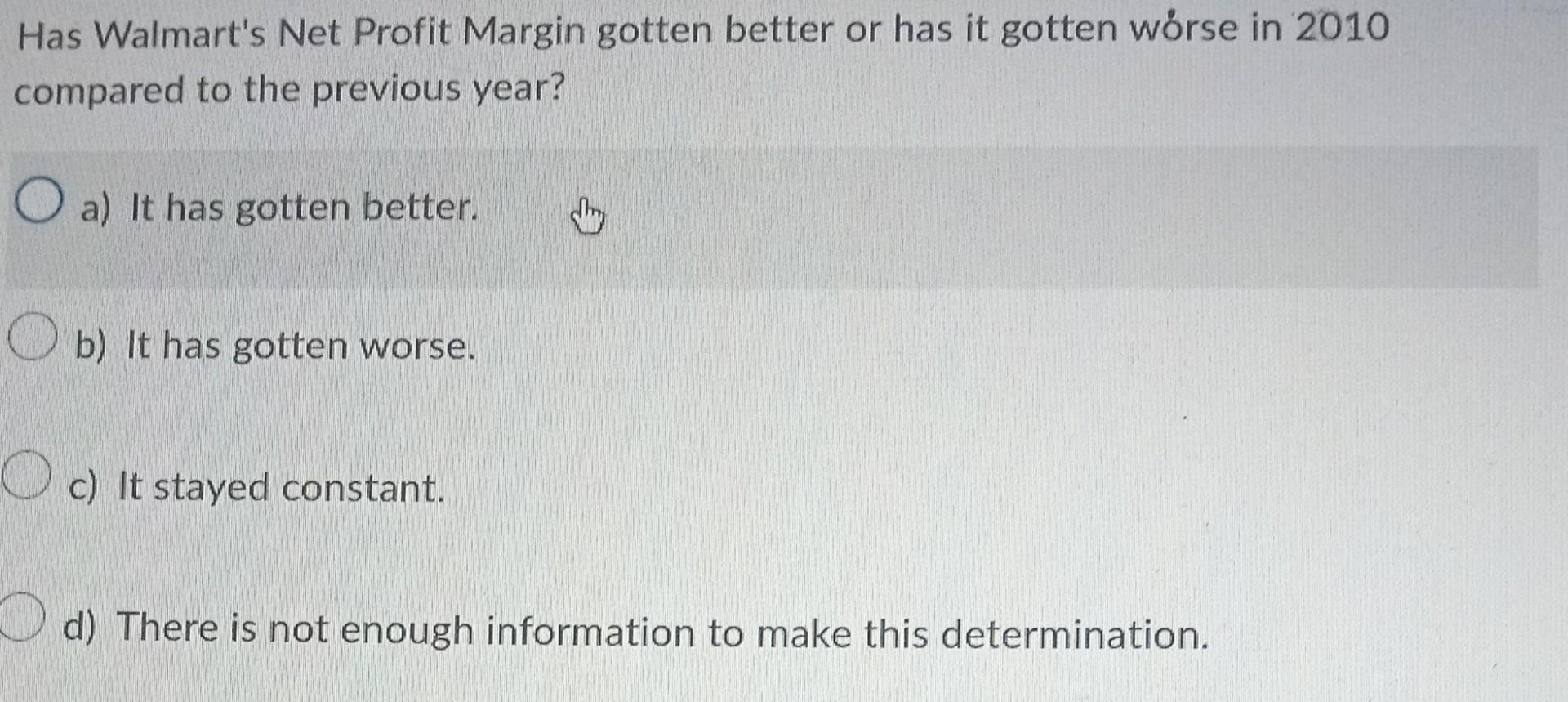 down as a \% of TR c) It's gotten better - COGS