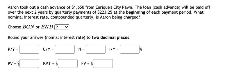 HELP Answer this question by Texas Instruments TI-BAII Plus Financial Calculator Aaron