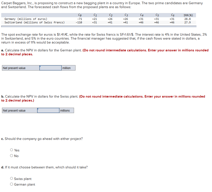  Carpet Baggers, Inc., is proposing to construct a new bagging plant