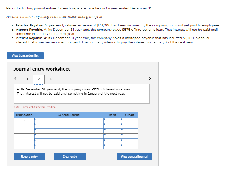 ended December 31 . Assume no other adjusting entries are made during