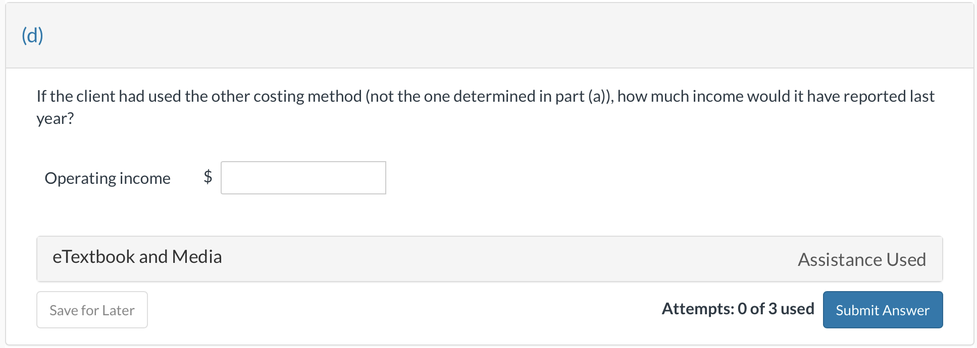 her to reconstruct that same income statement without the benefit of first