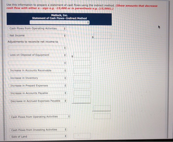 2016Increase/Decrease $53,070$36,090$16,980 Increase 39,740 Increase Cash Accounts receivable Inventory Prepaid expenses 1,62021,880
