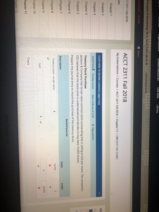 E Men ACCT 2311 Fall 2018 My Subscriptions/Courses ACCT 2311 Fall