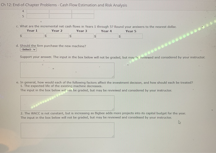 REPLACEMENT ANALYSIS The Bigbee Bottling Company is contemplating the replacement of one