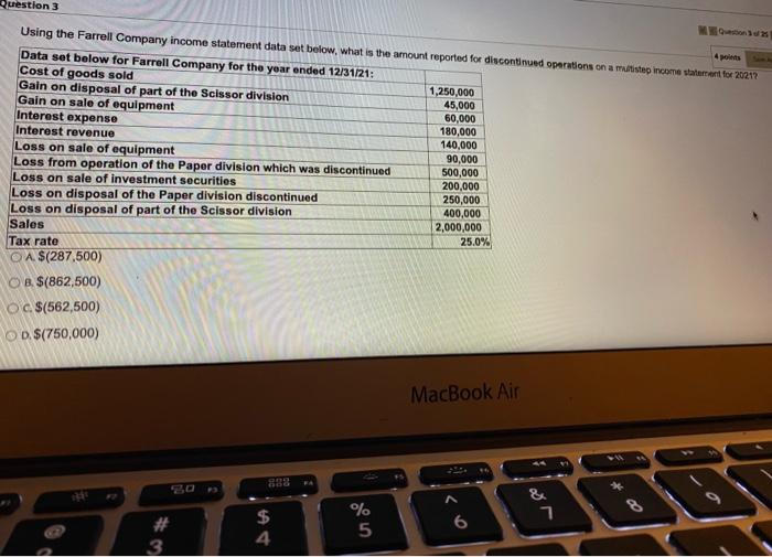  Using the Farrell Company income statement data ent halw... ... Gontimued