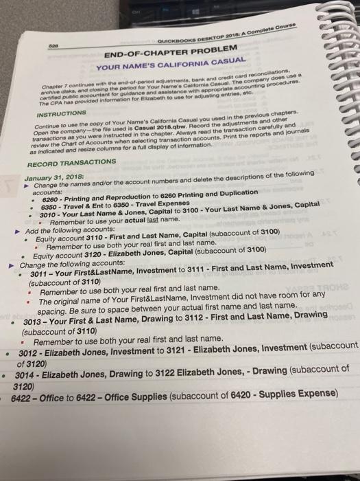  Please Can i need answer QUROKBOOKS DESKTOP 2018: A Complete Course