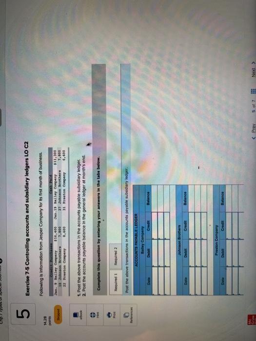 5,6, and 7 answered . Savel p 7 Types of Special Journals
