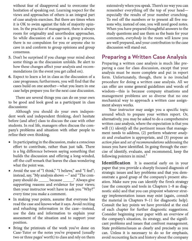 any current or future risks n most courses in strategic management, students