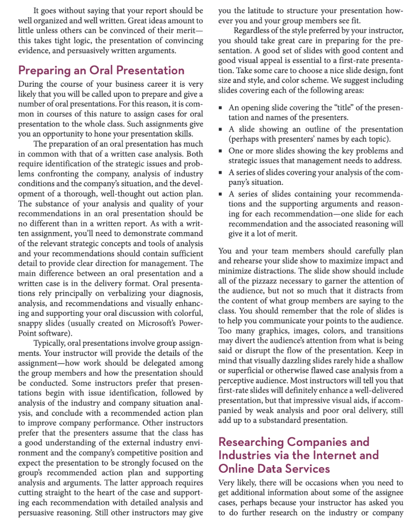 gain some experience in the tasks of crafting and implementing strategy. A