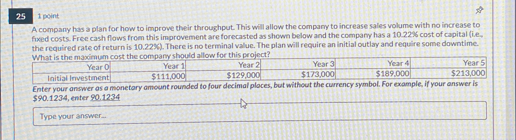  251 point A company has a plan for how to improve