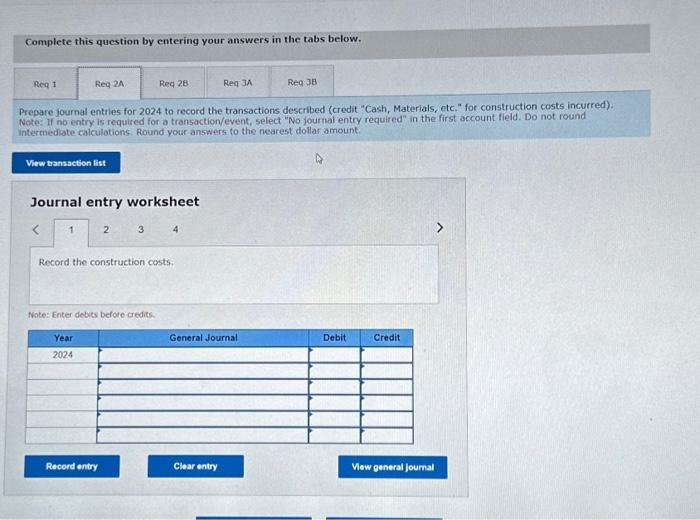 or loss to be recognized in each of the three years. Note: