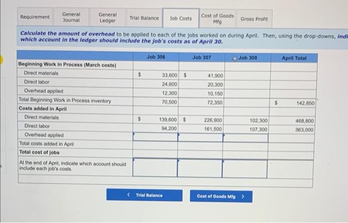 March 31 Direct materials in March) $ 33,600 $ 41,900 Direct labor