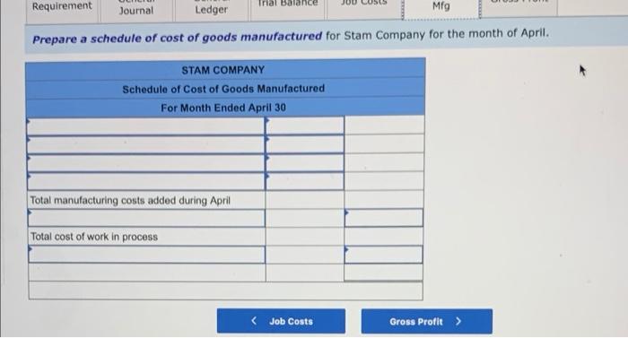 (in March) 24,600 20.300 Applied overhead (March) 12.300 10, 150 Costs during